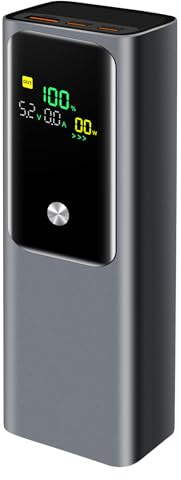 Power Bank 20000mAh, 100W Caricatore Portatile Ricarica Rapida USB C in & Out PD3.1, 3 Porte Powerbank Portatile con LED Display, Compatibile con MacBook Dell iPhone 16 15 Pro Max Samsung