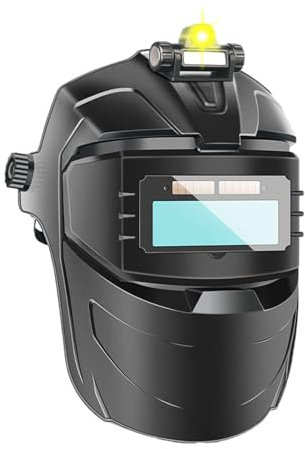 Casco da saldatura, oscuramento del veicolo, protezione antiriflesso per il viso, materiale PC, ampia ombra e regolabile, design copricapo per costruzione, riparazione auto, lavori in metallo e