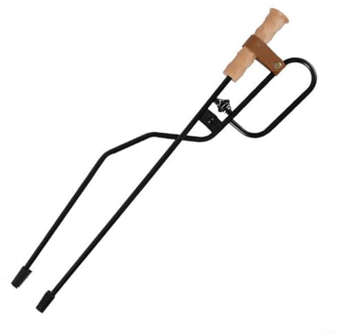 Fauhapyway Feuerzange, Camping, Grill, Schürhaken, Werkzeug-Set mit Blasrohr, 50,5 cm lang, Stahl, Brennholzgreifer für den Außenbereich, Holzzange, Typ 2