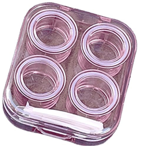 NPXUAMTJ Élégant étui à lentilles avec kits d'outils de port, idéal pour les adultes et les étudiants, utilisation quotidienne et voyage pratique boîte de rangement pour lentilles, a