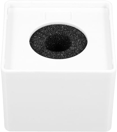 FRCOLOR Drapeau de Microphone Logo Station Abs Blanc, Léger à Transporter, Adapté aux Micros de 10-41mm, pour Diffusion et Réunion en Ligne