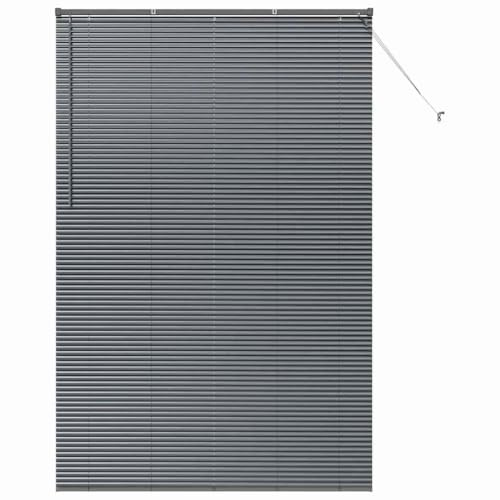 vidaXL Persianas venecianas Gris Oscuro 220 x 140 cm Aluminio