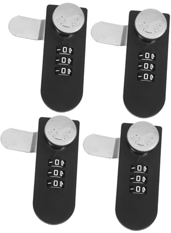 DIKACA 2 Sets Round Shape Combination Lock for Cabinet Drawers, High-Strength Plastic and Iron Material, Keyless Password Lock for Household and Office Cabinet Security