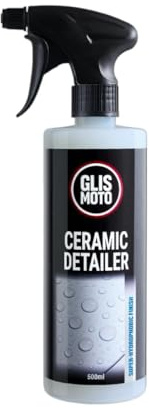 Glismoto Ceramic Detailer 500 ml Rapid Ceramic Spray Sealant – SiO2 Quick Detail Spray | Deep Gloss & Hydrophobic Protection for Paintwork, Glass, Wheels & Trims | Boosts Coatings, Waxes & Sealants