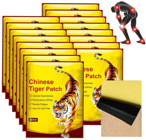 HIULLEN 96 Stück Schmerzlinderung Patch, Chinesische Ferninfrarot Pflastem, Schmerzlinderung Wärmepflaster, Nacken Rückenschmerzen Relief Patch für Knie Rücken Schulterschmerzen