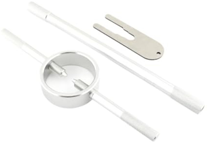 harayaa Compresor de Resortes de Horquilla, Compresor de Resortes de Horquilla de Aleación de Aluminio, Herramienta Universal para Reparación de Aceite, Plata