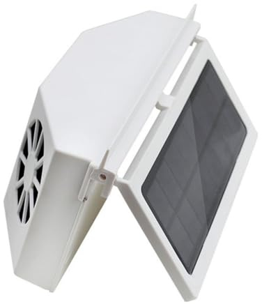 SHINEOFI Ventilador Solar para Coche Pequeño Extractor de Aire 3 Salidas Ventilador de Escape de Ventana para Vehículo Color Claro Enfriador de Aire Solar para Automóvil para Uso Automotor