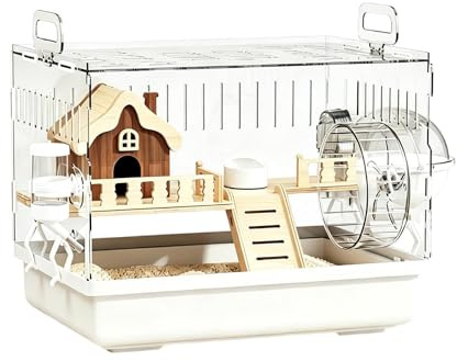Dvärghamsterbur akryl igelkottshus | Inomhus gerbil hus för husdjur föräldrar djurälskare behållare butiker vardagsrum sovrum arbetsrum hem kontor lägenhet