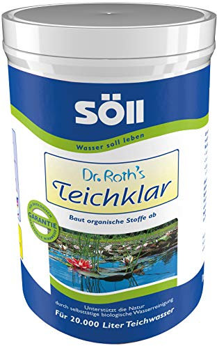 Söll 80381 Dr. Roth's Teichklar, 1 kg - mikrobiologische Teichreinigung, Algenprophylaxe, Mikroorganismen für natürliche Wasserklärung im Teich Schwimmteich Fischteich