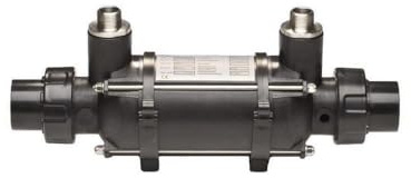 SAXONICA Pool Heizung Wärmetauscher Dapra-KWT-VA 45 I Edelstahl V4A I 46 kW I mit Kunststoffgehäuse