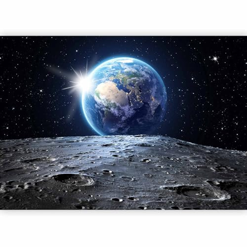 Fotomurale murando Carta da parati 200x140 cm TNT Murale alla moda Decorazione da Muro XXL Poster Gigante Design Carta per pareti cosmo luna terra f-A-0274-a-a
