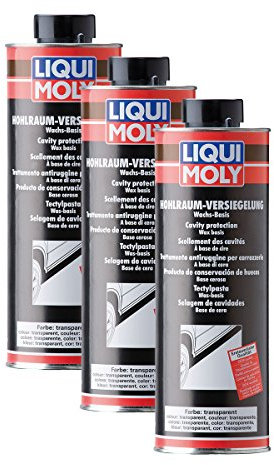 3x LIQUI MOLY 6116 Hohlraum-Versiegelung transparent 1L