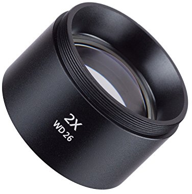 AmScope ZM20 2.0X Barlow Lens for ZM-Series Stereo Microscopes, 48mm Diameter Mount