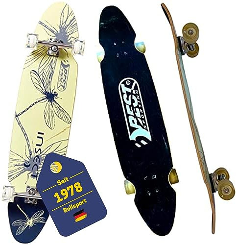Best Sporting Longboard Insect I hochwertiges Skateboard mit ABEC 7 Carbon-Kugellager I Longboard Deck mit Insekten-Design auf der Rückseite I Longboard Erwachsene I Cooles Long-Board