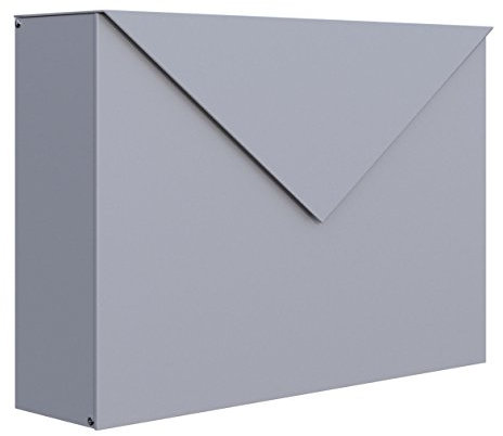 Briefkasten Design Wandbriefkasten Letter Grau Metallic - Bravios