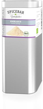 Spicebar Knoblauchpulver Bio (500g) - Knoblauchgranulat - hochwertiger Bio Knoblauch als feines Granulat gemahlen - im XL-Profi-Streuer
