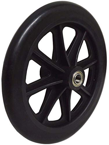 8 x 1 Heavy Duty Front Wheelchair Wheel (Each), 7/16 (11 mm) Bearing, 2-3/8 (60 mm) Hub Width, Fits Most Medline, Drive, Invacare, E&J, Guardian, Tuffcare, ALCO and Other Manual Wheelchairs