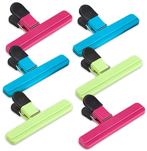 6 Pack Large Chip Bag Clips, 6x3.5 Inch Food Snack Bag Clips Ninth Five