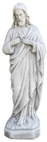 Jesus Statue 54 cm Steinguss Grabengel Steinfigur Gartendeko Gartenfigur Gartendeko Deko-Figur für Haus Garten Moderne Statue Garten-Figur