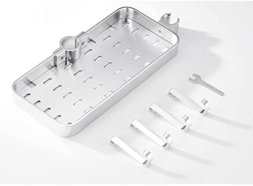Teleskop-Duschregal, verstellbar, aus Aluminiumlegierung, verstellbar, Organizer für Badezimmer, Seifenschale, Montage ohne Bohren, für 19 mm-25 mm