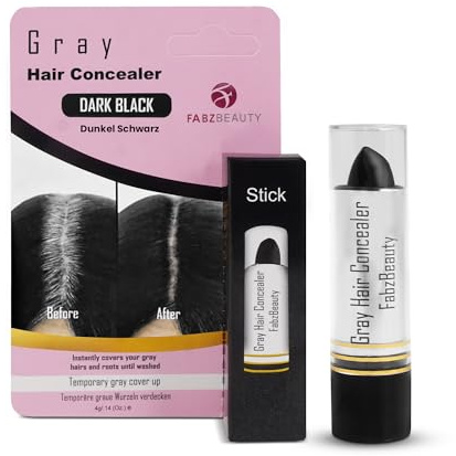 Root Touch Up Stick for Women & Men | Easy Hair Root Colour Touch Up for Grey Coverage, Long-Lasting Hair Colour with Magic Retouch, Natural & Quick Application (Jet Black)
