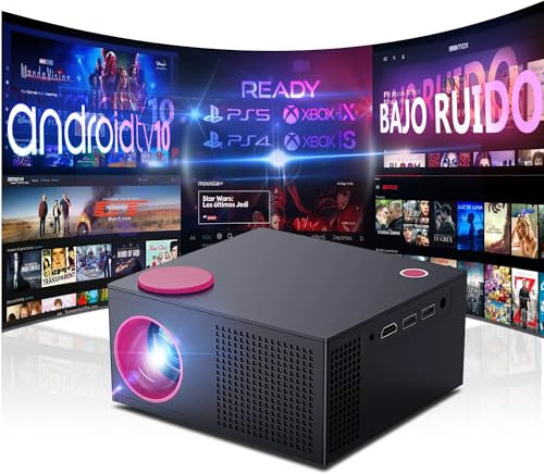 Proyector 4K, Unicview HPX Pixel 2, Proyector Cine en casa con Android, 7.500 Lúmenes, Keystone 4D, WiFi 5G, HDMI, USB, Android TV Incluido, Tienda de Aplicaciones Google playstore y AptoideTV