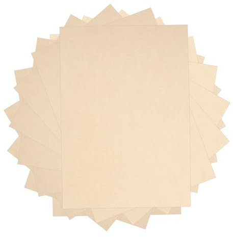 COHEALI 10Pcs Vintage Writing Parchment Paper Brown Aged Texture for Party Invitations Handwritten Cards