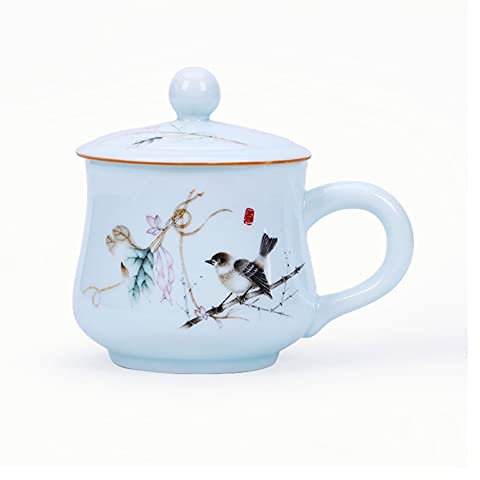 Tazas de café Taza de té, taza de leche Taza de café grande con asa 15.8Oz Taza de café gigante de cerámica Taza de café grande, taza de cerámica con tapa para café, té, 6 opciones para, café, sopa,