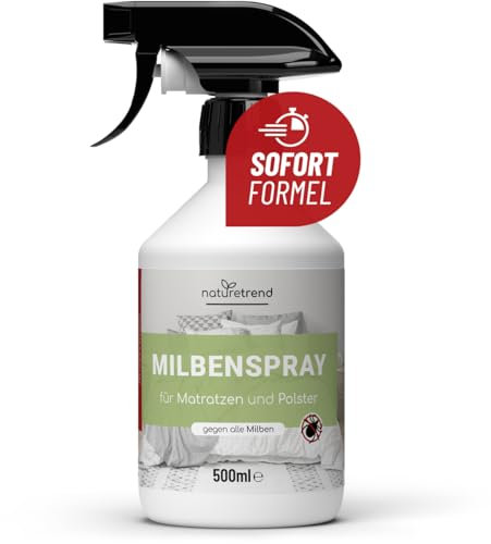 naturetrend Milbenspray für Matratzen und Polster 500ml - Haustierfreundlich, Anti Milben-Spray mit Soforteffekt, Milbenschutz zur effektiven Abwehr von gegen alle Milben