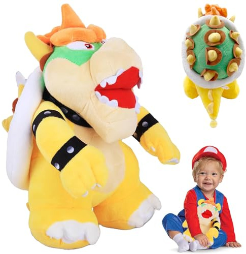 Bowser Figura de Peluche, 25cm, Juguete Animado, Muñeca de Dibujos, Plush Toy, Plush Doll, Regalos para Niños