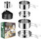 KUIRUNRX® Set di Pentole da Campeggio, Set di Stoviglie da Campeggio, Set di Posate Pieghevoli per Esterni, Per Campeggio, Attività All'aperto, Escursioni, Picnic(Set da 5 pezzi)