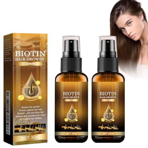 2 stycken biotin hårväxt serum spray, biotin Hair Growth Spray hårväxt Mot håravfall Anti-håravfall Hair Growth Serum, accelererar hårväxten förhindrar håravfall
