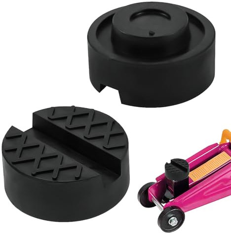 2 Stück Wagenheber Gummiauflage, Gummiauflage des Wagenhebers, Gummiauflage Wagenheber Gummi, mit Rillen und Waffeloberfläche Kann für Wagenheber und Hebebühnen Rangierwagenheber