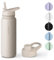 VINSUN Stainless Steel Water Bottle with Straw 750ml - Leakproof, BPA Free - Straw Lid, Drinking Opening - Insulated Drinks Bottle for Gym, Sport, School, Office