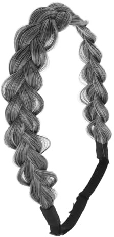 VALICLUD Fascia per Capelli da Donna Intrecciata in Fibre Sintetiche Regolabile per Uso Quotidiano e Occasioni Speciali Design alla Moda Treccia Spina di Pesce