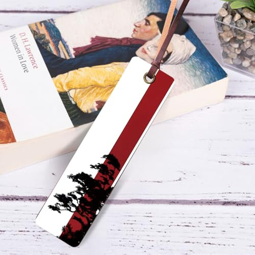 Leder Lesezeichen Personalisiert mit Cool Manga Anime Muster, Klassisch Genähtes Lesezeichen, Lesezeichens Lederseil-seitenmarkierungen, für Männer Frauen Kinder Buchliebhaber Leser Schriftsteller