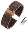 LMPVPDGADZ Silicone Coated Stainless Steel Watch Strap 20mm 23mm Black White Men Women Watchband Bracelet Fit For Armani AR5890/5891/5906/5921(Brown rose gold,20mm)