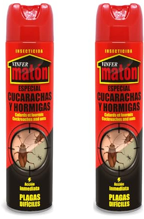 VINFERMATON – Insecticida Cucarachas y Hormigas Antihormigas Instantáneo 600 ml | Spray Eliminador Insectos Rastreros Interior y Exterior | Acción Rápida Profesional | 100% MADE IN SPAIN (2)