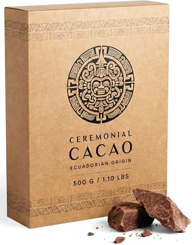 Cacao Cérémoniel Équatorien 500 G – Fève Nacional – Le Plus Ancien Chocolat À Boire Au Monde – Bloc De Cacao Cérémoniel Pur