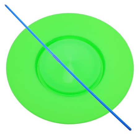 Beaupretty Assiettes de Jonglage Plastiques avec Bâtons Vertes Équilibré pour Débutants Portable pour Coordination et Habileté
