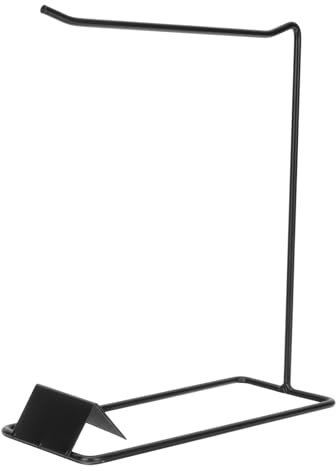 Amosfun Présentoir à Bijoux en Métal Noir, Support Porte-boucles D’oreilles et Colliers, Organisateur Bijou Simple Rangée, Étagère Décorative pour Rangement Bijoux et Bracelets