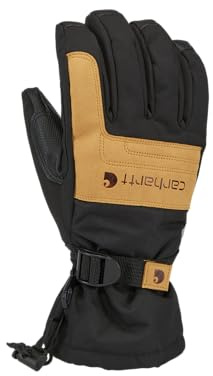 Carhartt Men's Cold Snap Insulated Glove, Black/Barley, XX-Large
