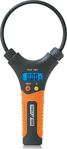 HT Instruments Current Clamp with Flexible Measuring Head 0.1 A 3000 Amp Clamp Meter, TRMS, Cat Iv 600 V AC/F3000 Price for 1 Each