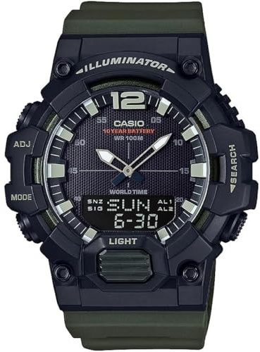 Casio Men's HDC-700-3AVCF Classic Analog-Digital Display Quartz Green Watch