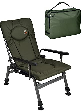 Angelstuhl Campingstuhl Carp F5R + PK2 Stuhl mit Tasche Abdeckung für Angelstuhl Deluxe Karpfen Angler Campingstuhl