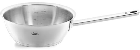 Fissler Original-Profi Collection Sartén honda de 1,9 L y 20 cm de diámetro, acero inoxidable, con reborde y escala de medición integrada, inducción