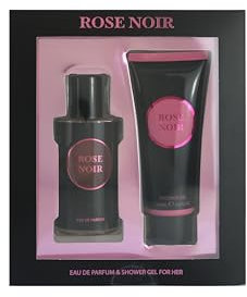 Rose Noir - Women's 2 Piece Gift Set - 100ml EDP & 100ml Shower Gel - By Laurelle London
