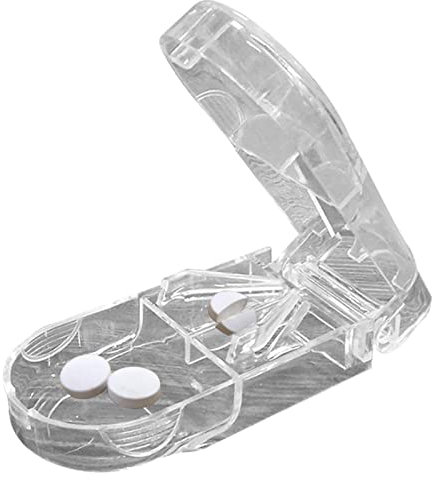 2er-Pack Tablettenteiler Medikamententeiler Medikamententeiler Mit Aufbewahrungsfach Für Große Und Kleine Tabletten Altenteiler Medikamententeiler Mit Medikamentenbefüllung Und Integrierter Medikament