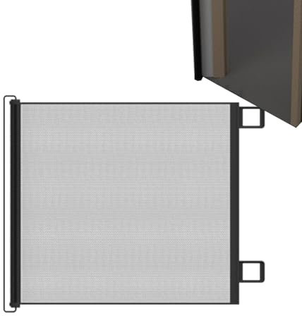 Barandilla para Bebés De Malla - Barrera Retráctil para Escaleras - Separador De Seguridad A Prueba De Niños Y Gatos Sin Taladro para Cocina Jardín Chimenea Piscina Área Bebé