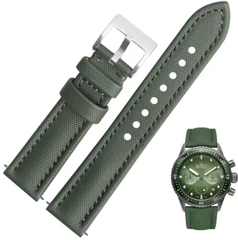 Aoeiwv Nylon Leather Watch Band Quick Release Waterproof Resistant Oxford Fabric Durable Hybrid Premium Nylon Fiber Genuine Leather Universal Replacement Strap 18mm 19mm 20mm 21mm 22mm for Men Women